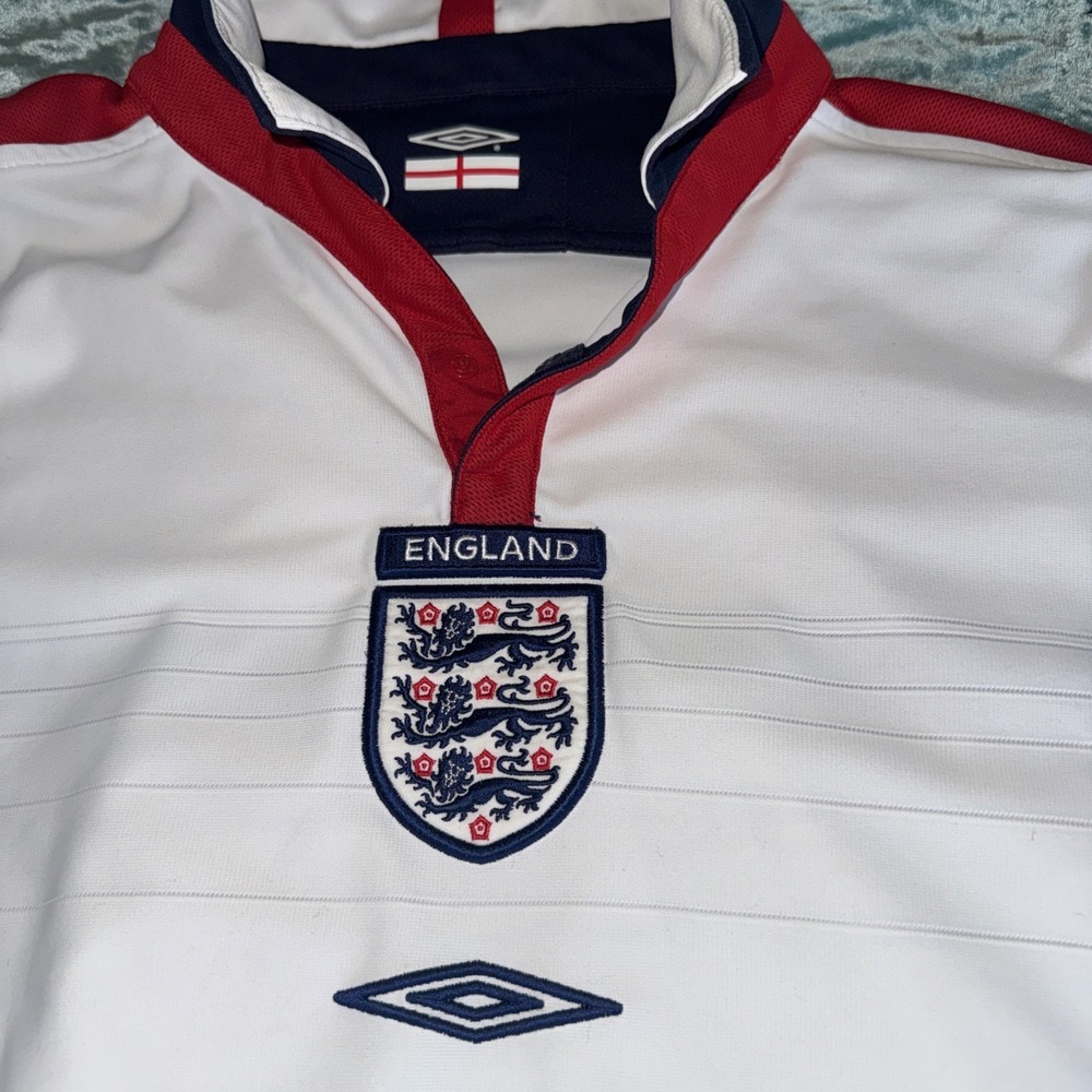 England 2003-2005 Home Football Jersey Shirt Long Sleeve Umbro Reversible S Y2K - Picture 11 of 13